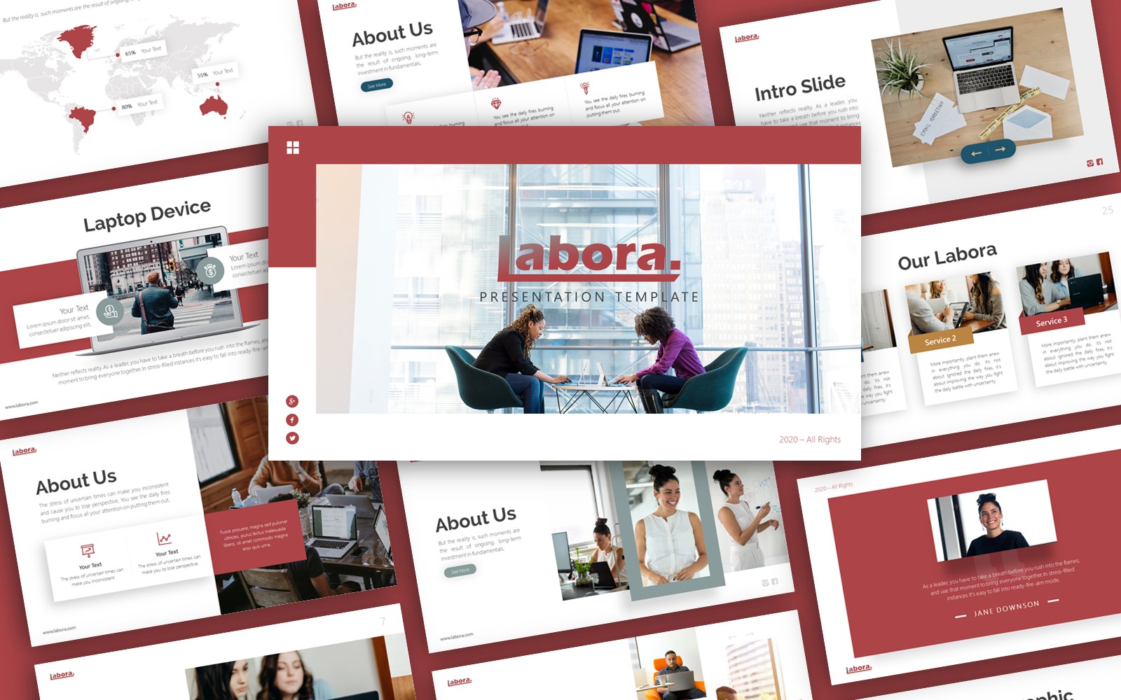 Labora Business Presentation PowerPoint template