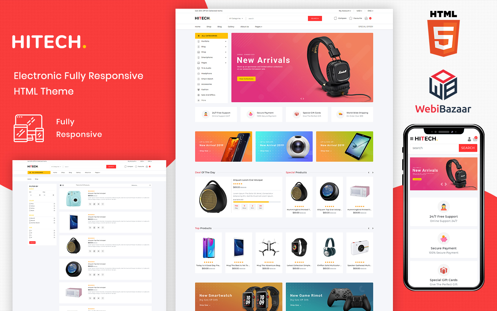 Hitech - HTML5 eCommerce Website Template