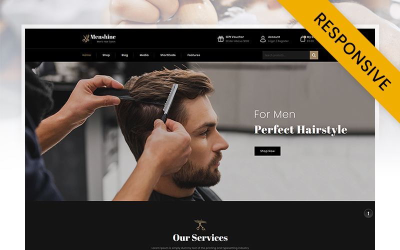 Menshine - Hair Salon Store WooCommerce Theme