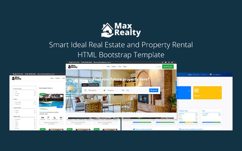 MaxRealty - Real Estate Bootstrap Website Template