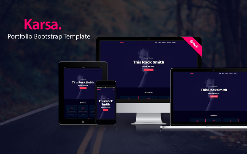 Karsa - Responsive Portfolio Bootstrap Website Template