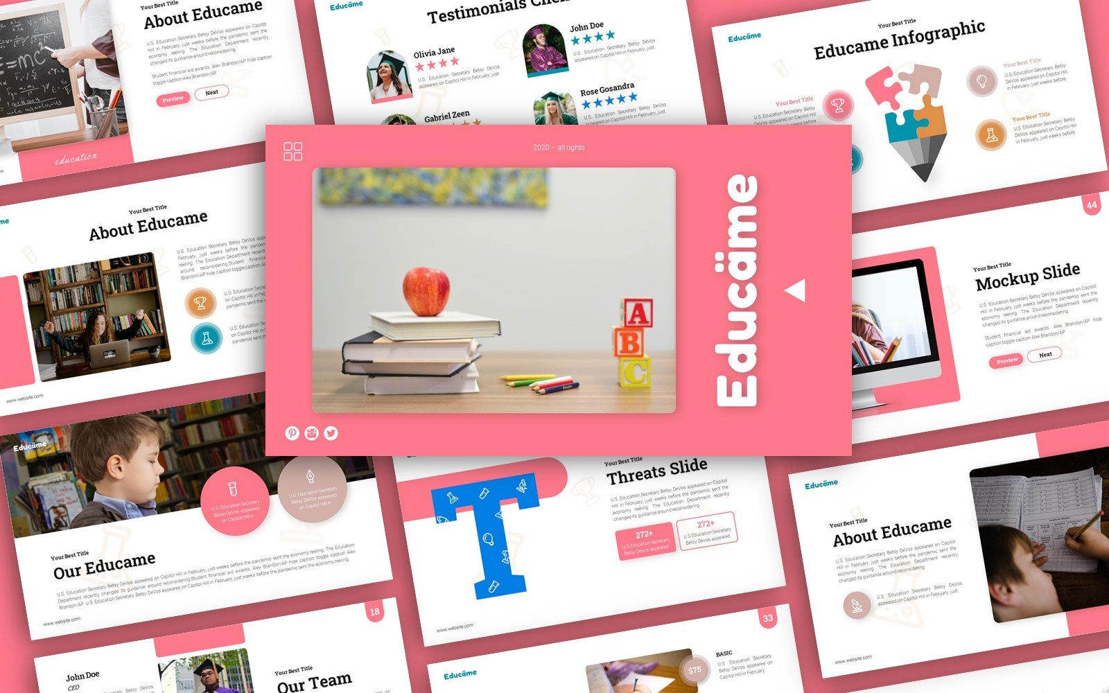 Educame Education Presentation PowerPoint template