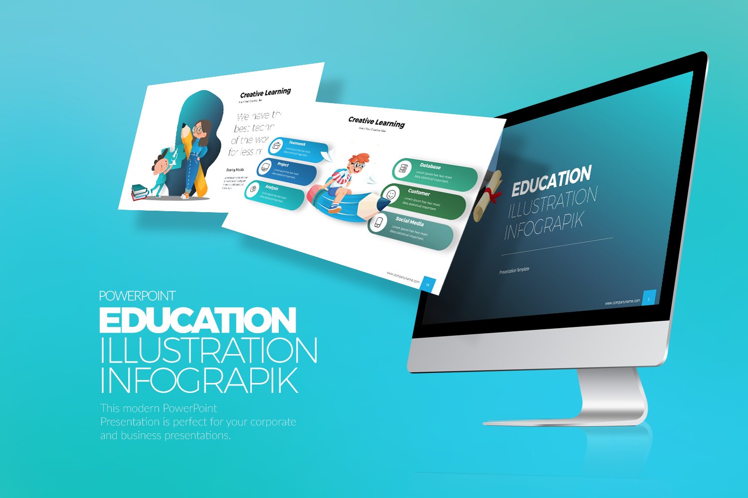 Education Infographic PowerPoint template