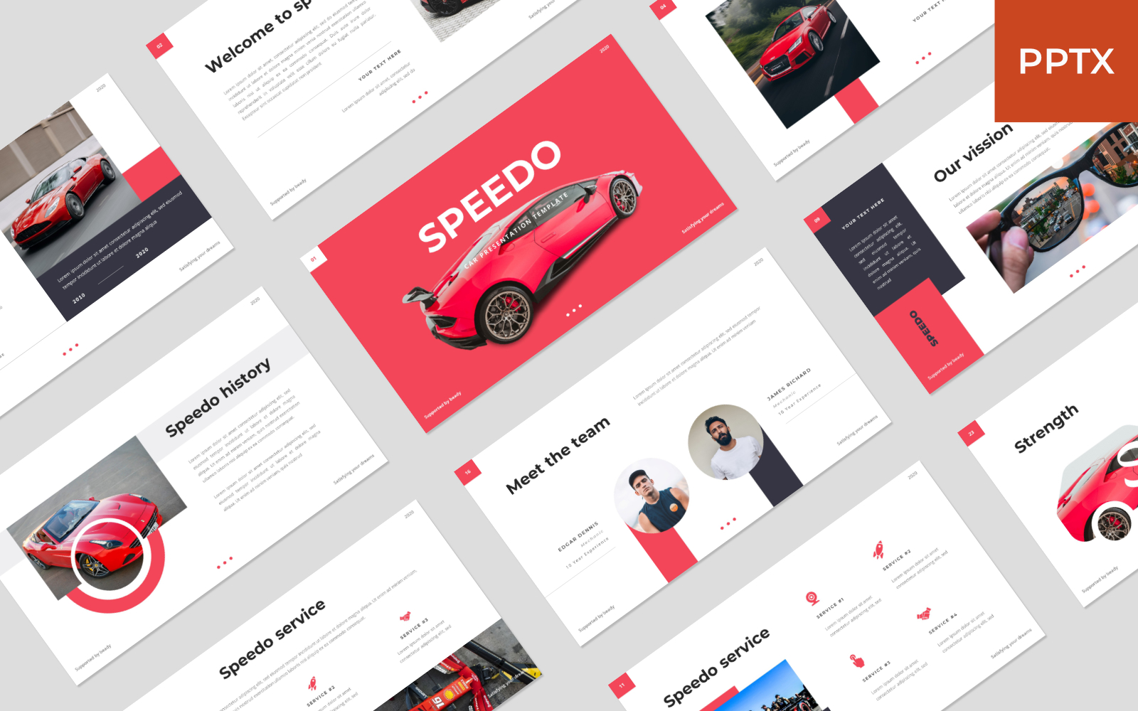 Speedo - Car PowerPoint template