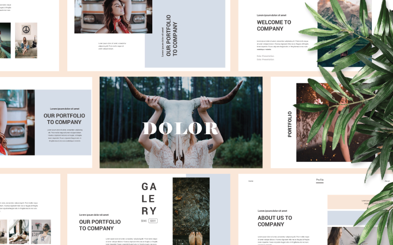 Dolor PowerPoint template