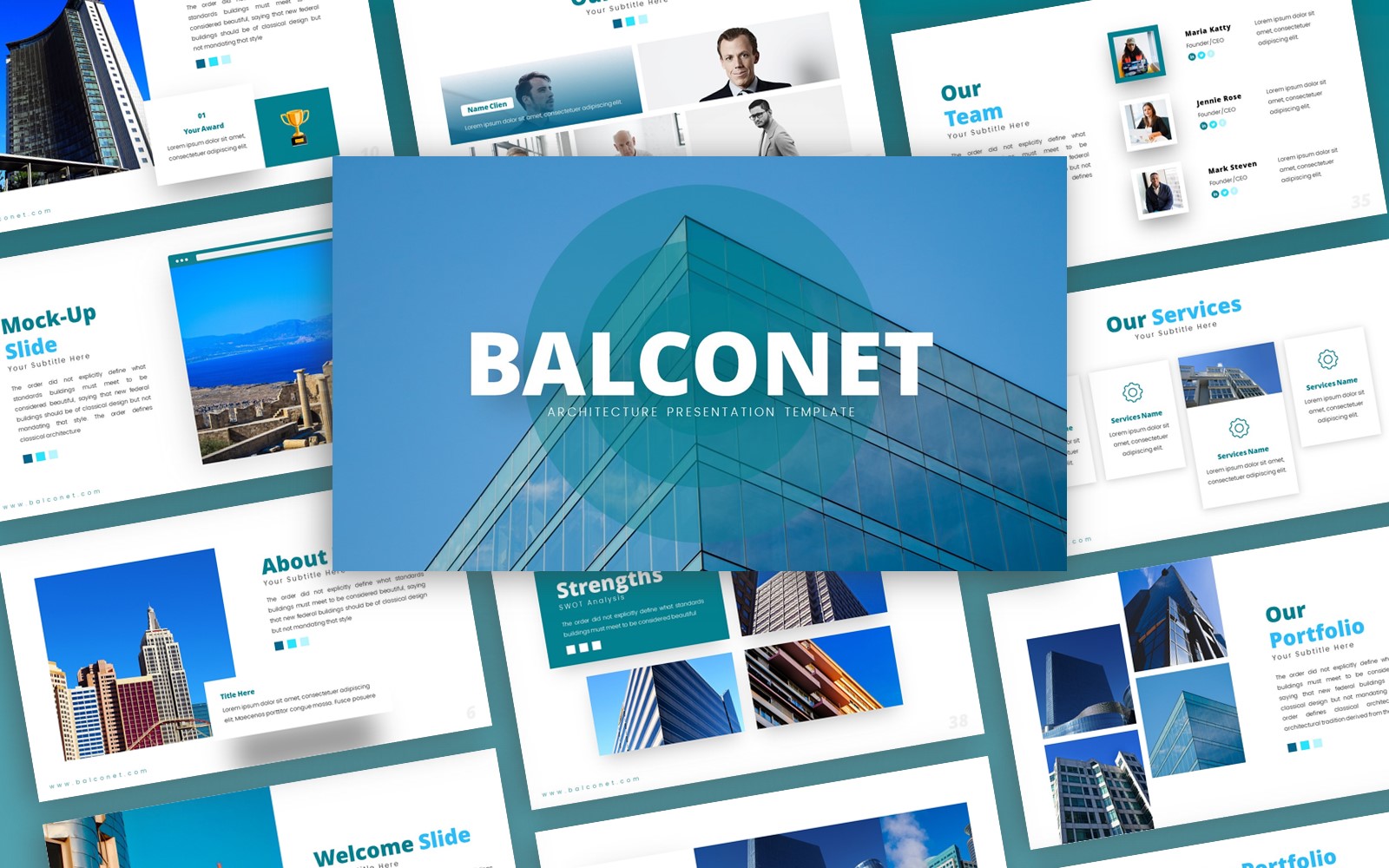 Balconet Architecture Presentation PowerPoint template