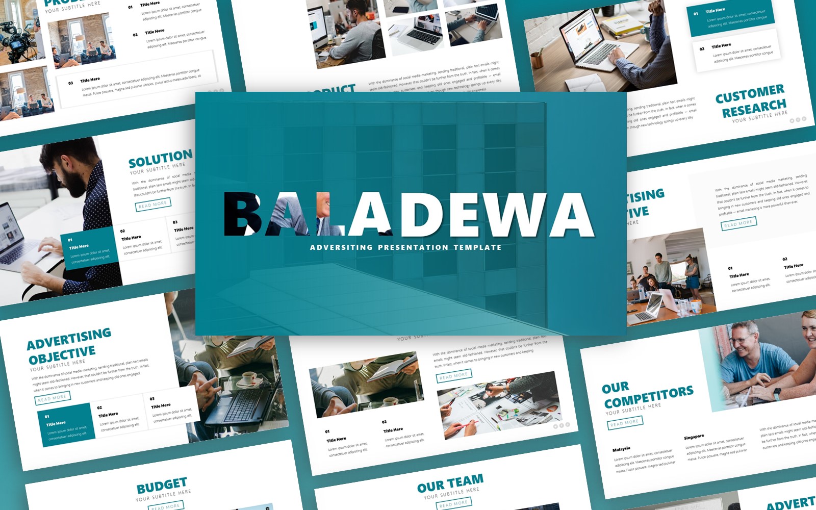 Baladewa Advertising Presentation PowerPoint template