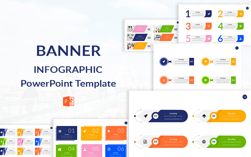 Banner Infographic PowerPoint template
