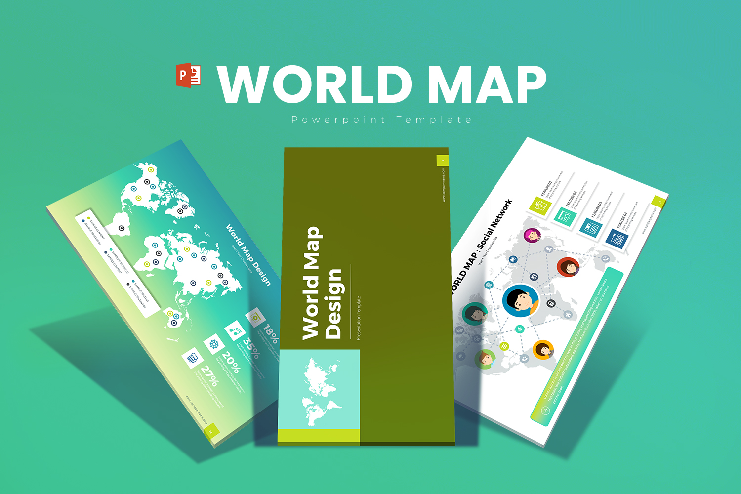 World Map PowerPoint template