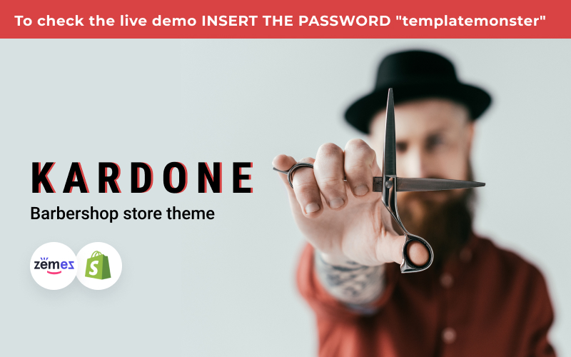 Kardone Barbershop eCommerce Template Shopify Theme