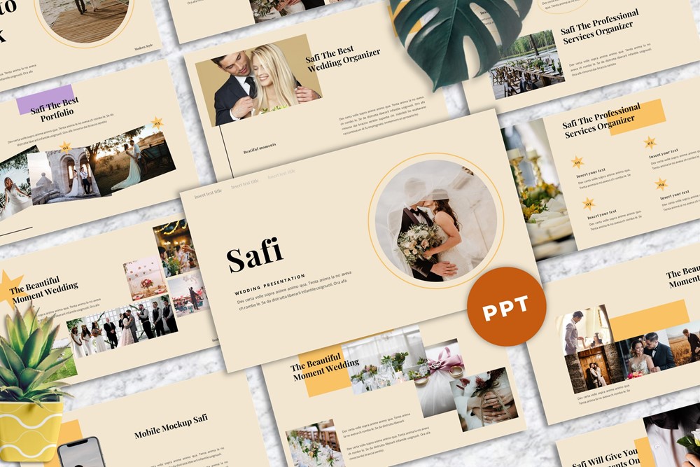 Safi - Wedding PowerPoint template