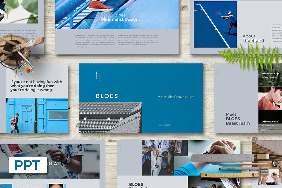 BLOES  Presentation PowerPoint template