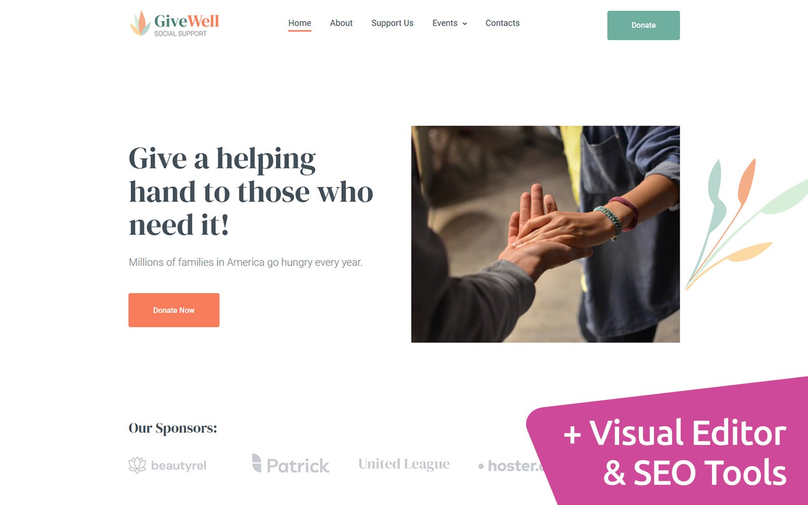 GiveWell - Donation Moto CMS 3 Template