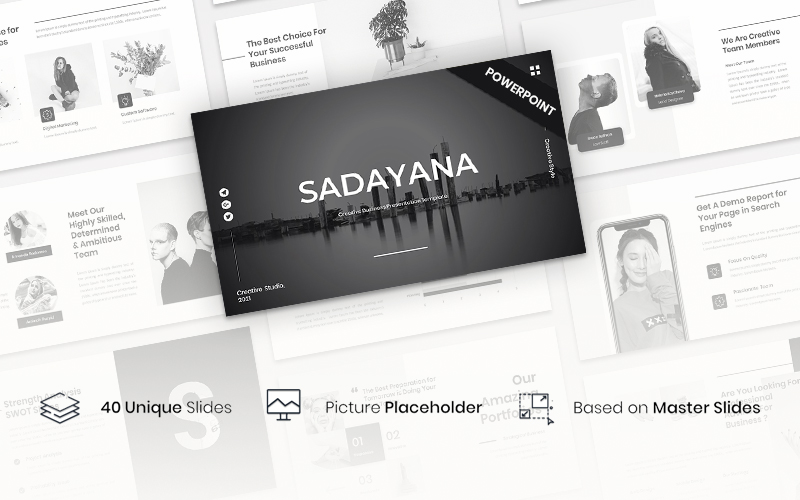 Sadayana - Creative Business Presentation PowerPoint template