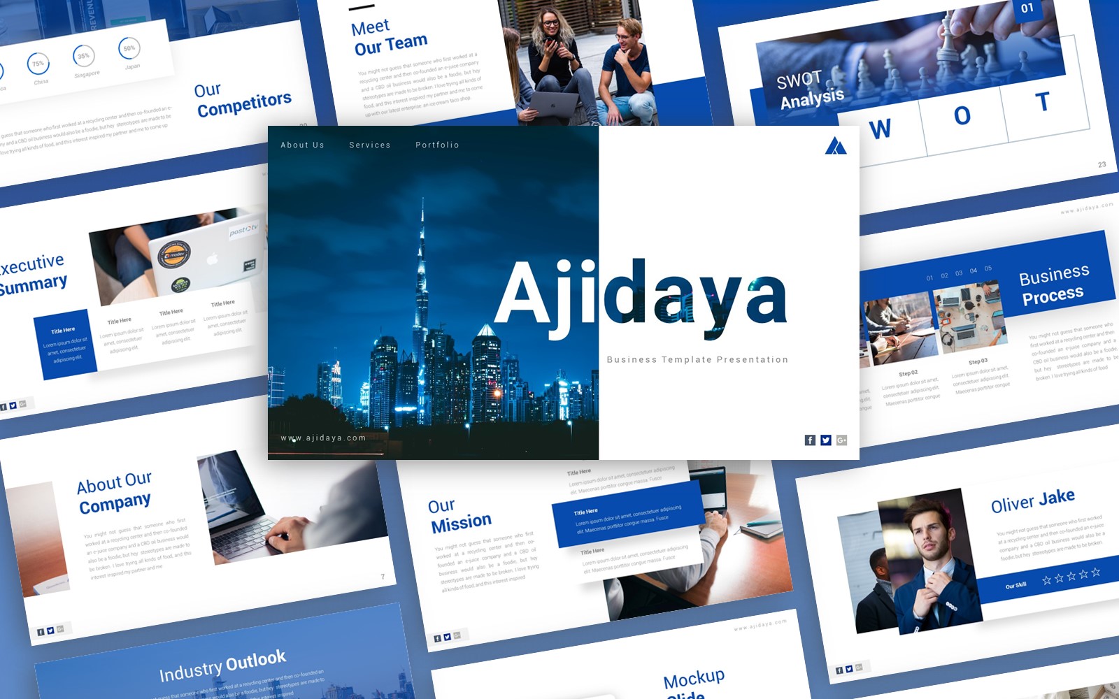 Ajidaya Business Presentation PowerPoint template