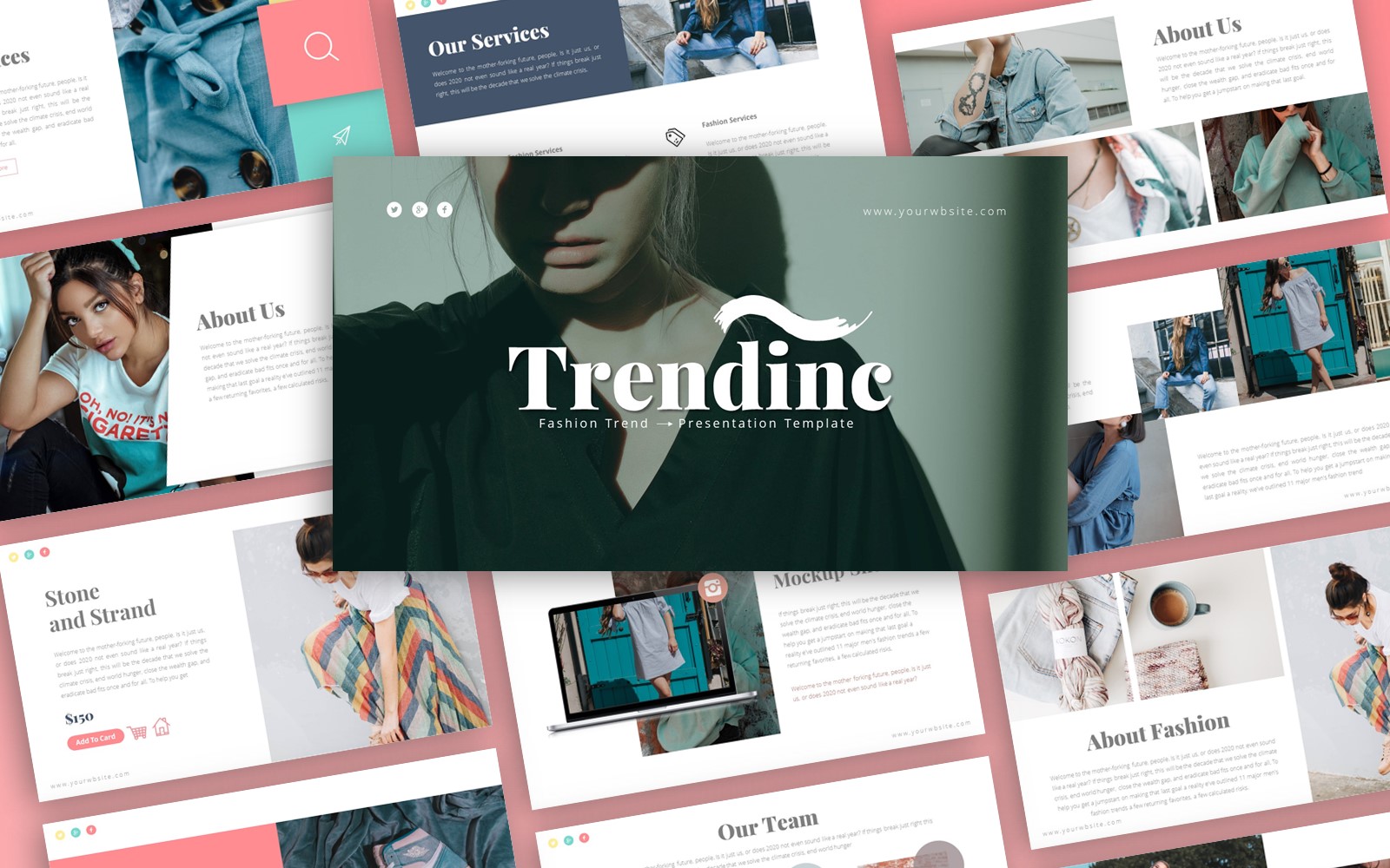 Trendinc Fashion Presentation PowerPoint template