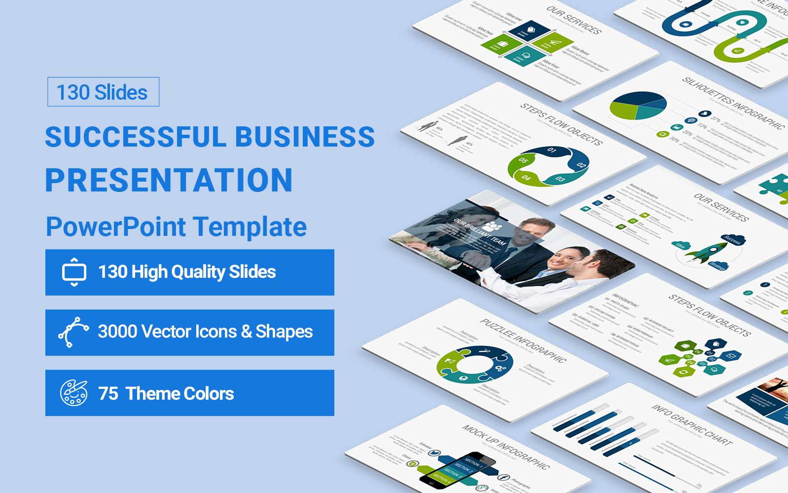 Successful Business  Presentation PowerPoint template