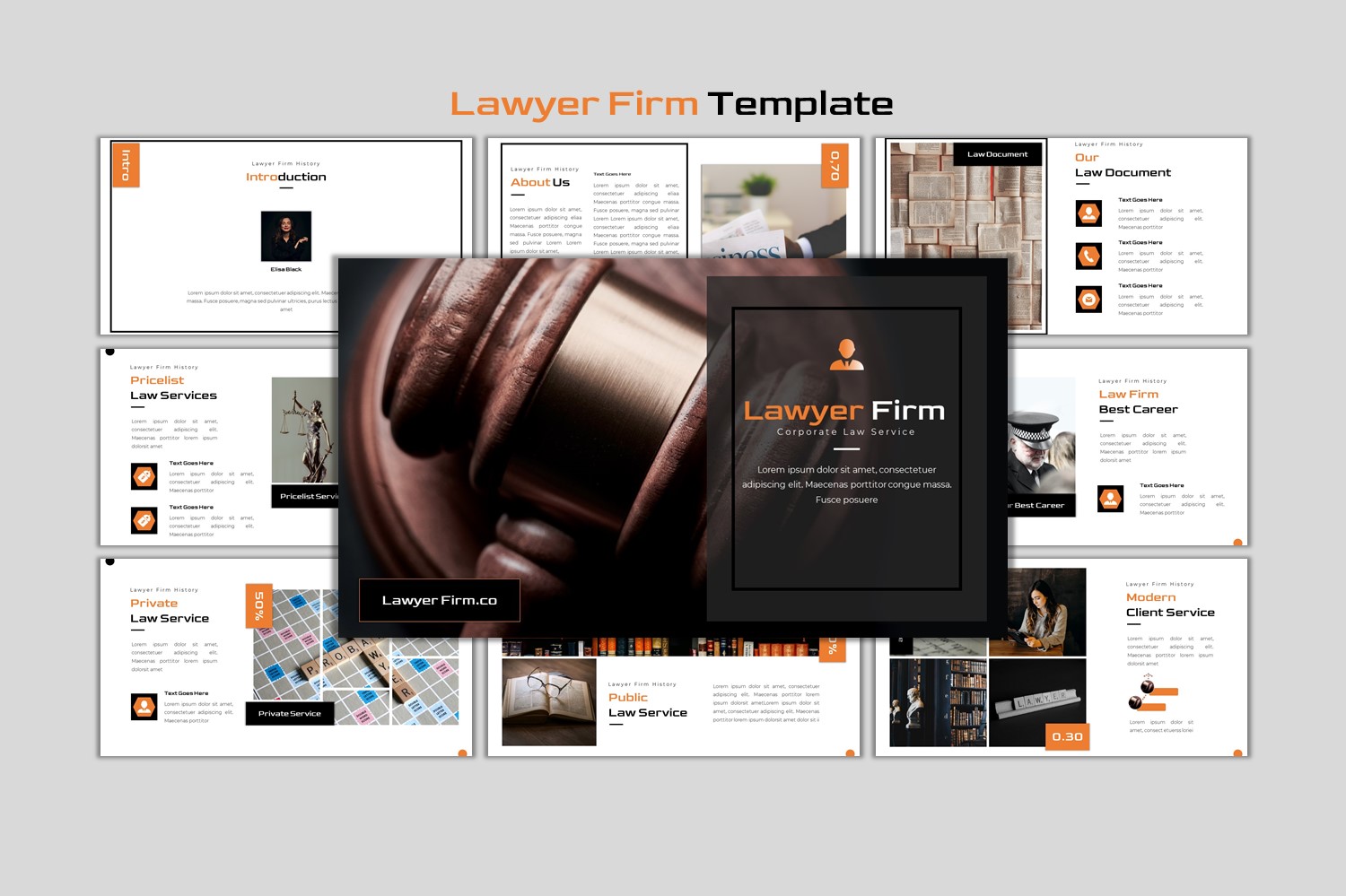 Lawyer Firm - Creative Business PowerPoint template