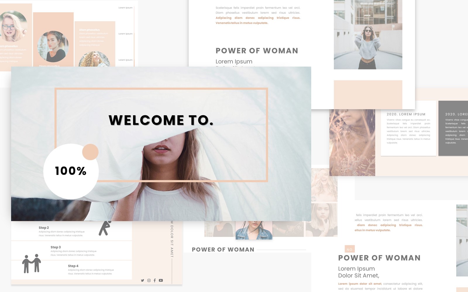 Feminime Woman PowerPoint template