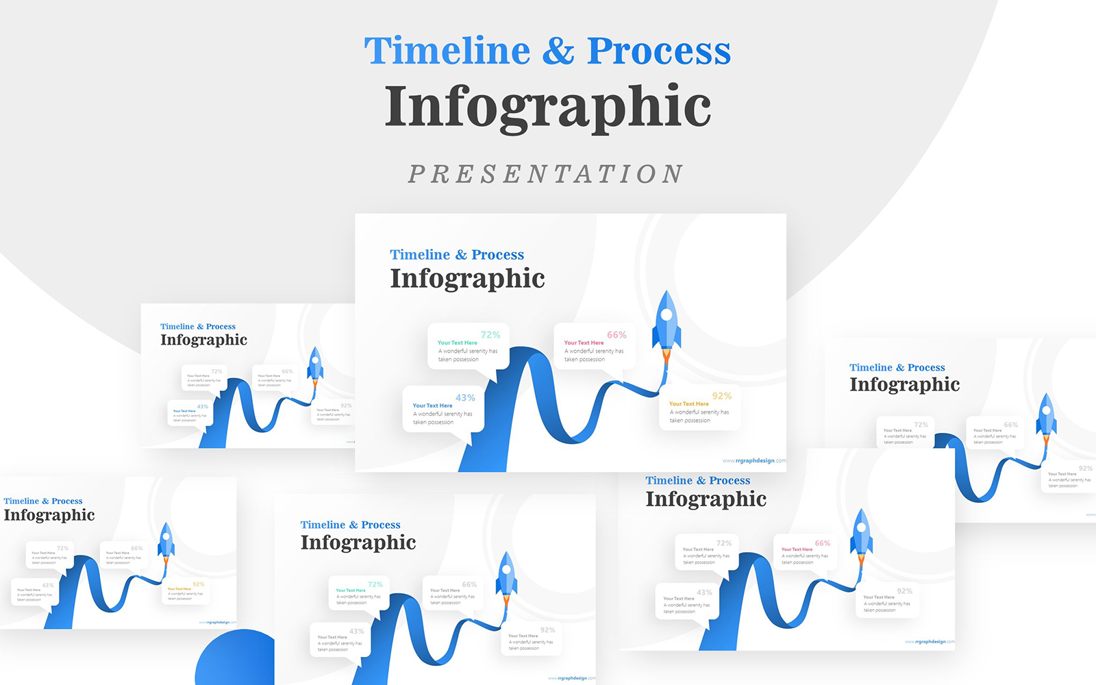 Rocket for Business Timeline Infographic PowerPoint template