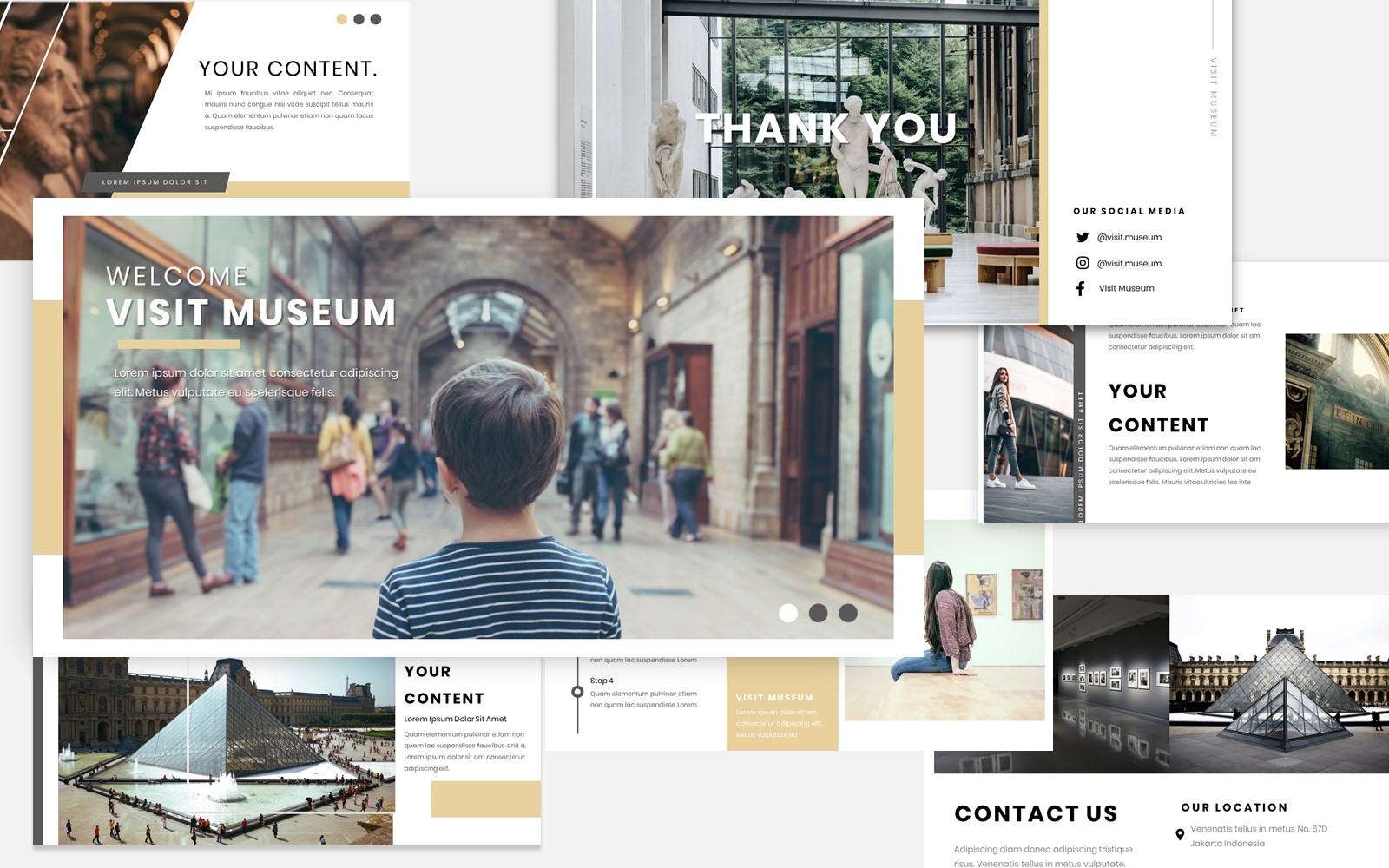 Museum PowerPoint template for 16