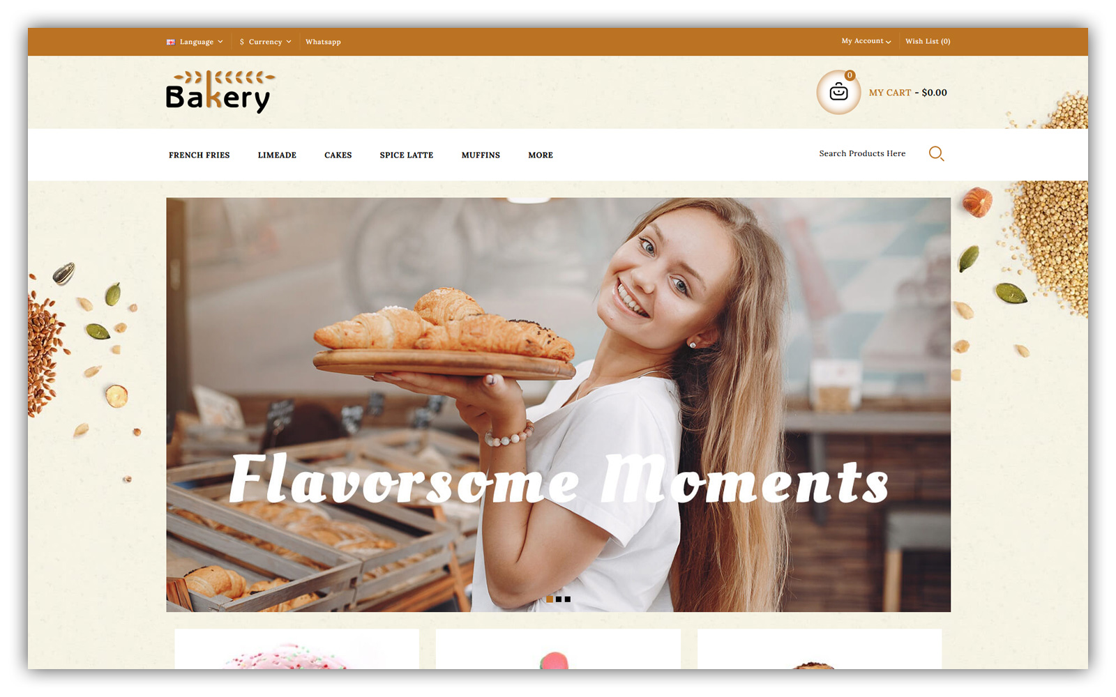 Bakery Store OpenCart Template