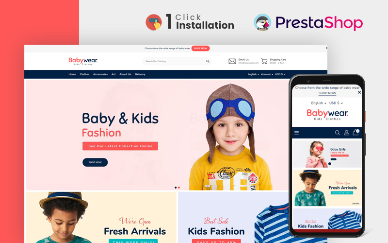 Baby Wear Clothing Store Prestashop Theme