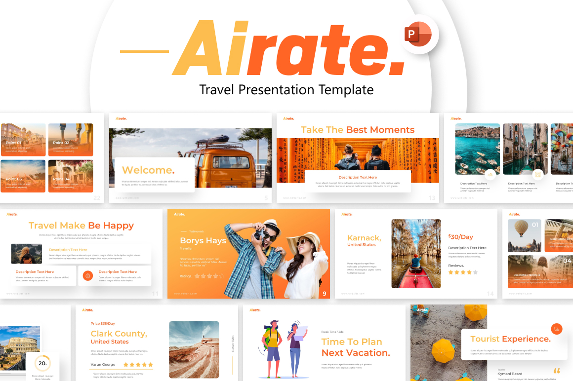 Airate Traveling PowerPoint template