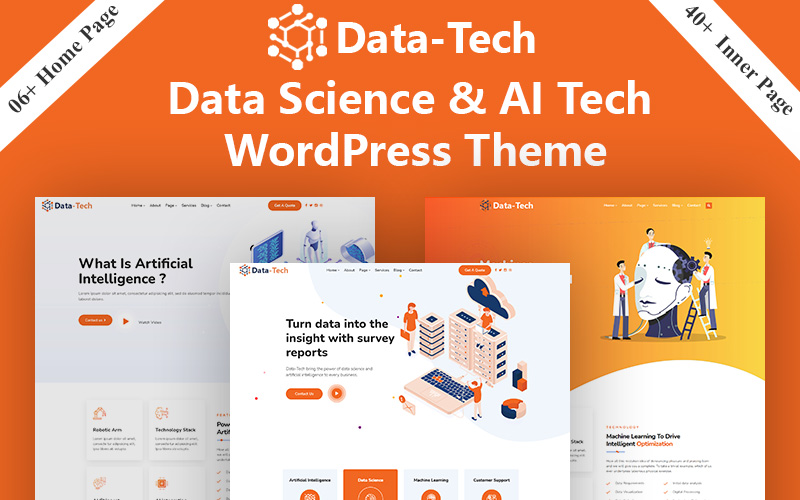 DataTech - Data Science & AI Tech And  IOT WordPress Theme