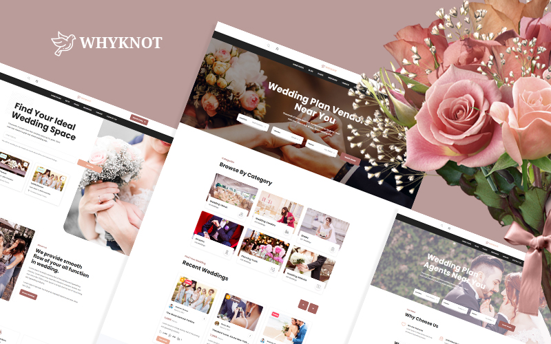Whyknot Wedding Listing and Vendor HMTL5 Website Template