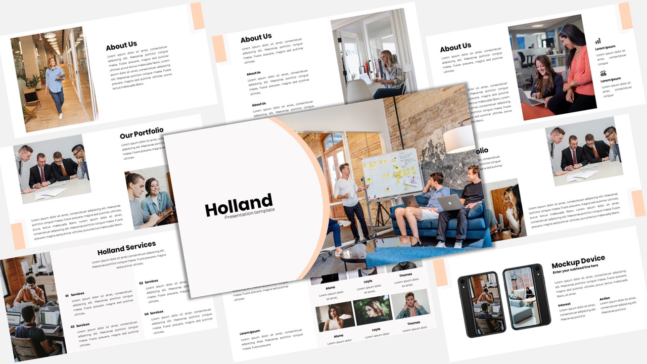 Holland - Modern Business PowerPoint template