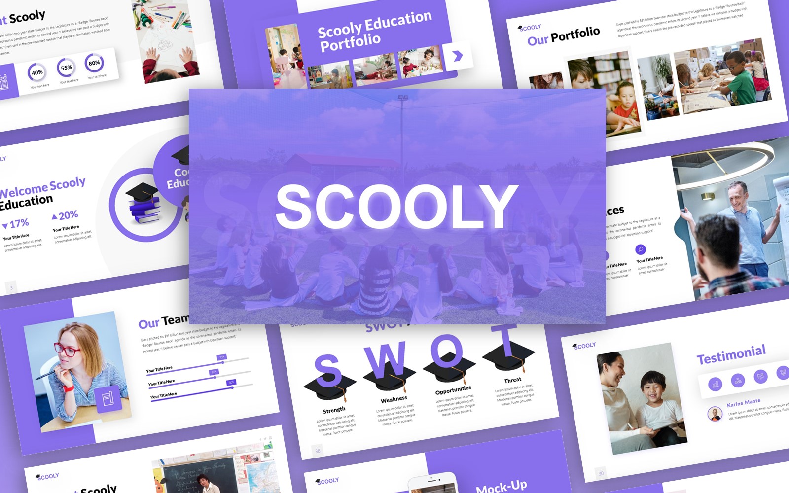 Scooly - Education Multipurpose Creative PowerPoint template