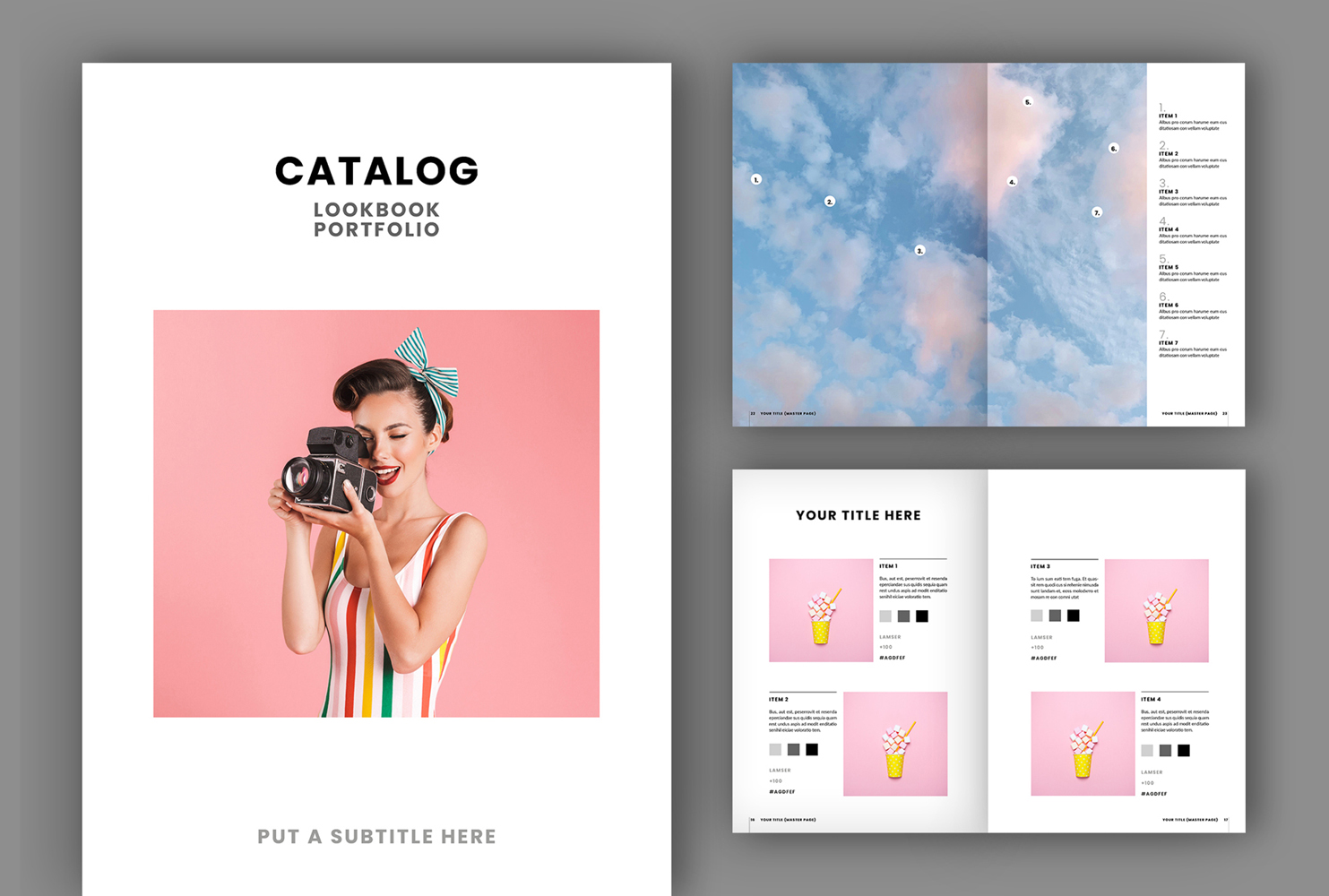 Catalog / Lookbook Layout Magazine Template (A4+US)