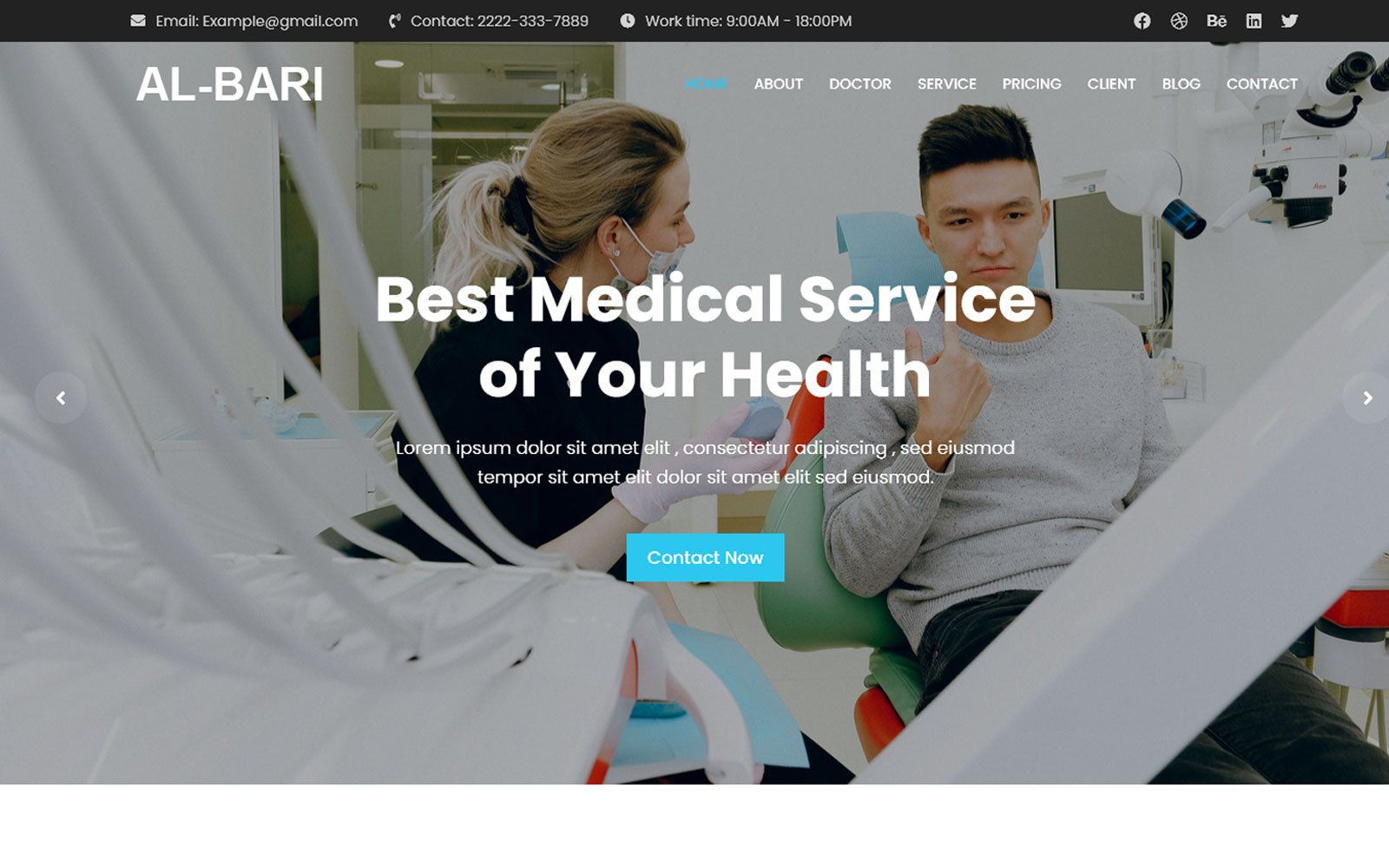 Bari - Medical Service HTML5 Landing Page Template