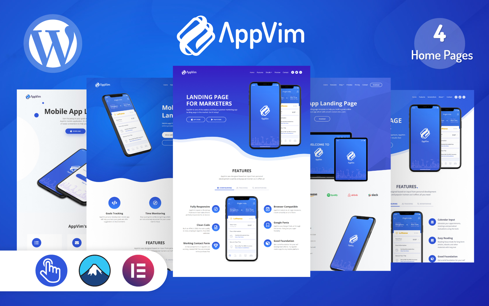 AppVim - App Landing Page WordPress Theme