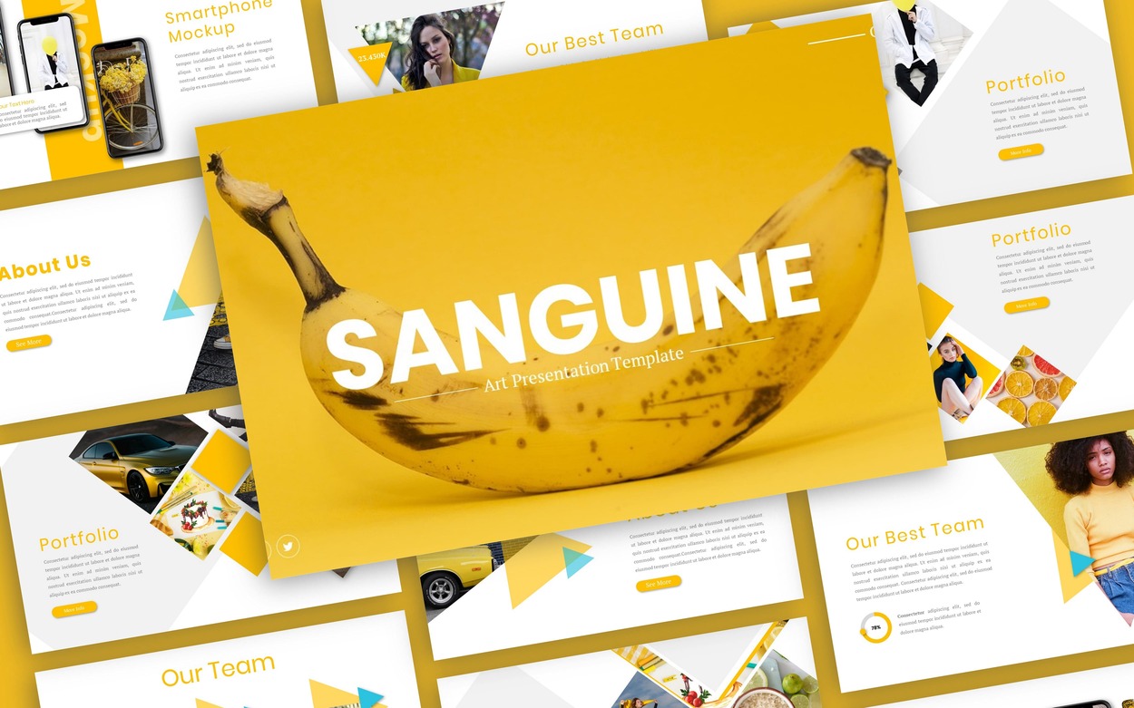 Sanguine - Fashion Presentation PowerPoint template