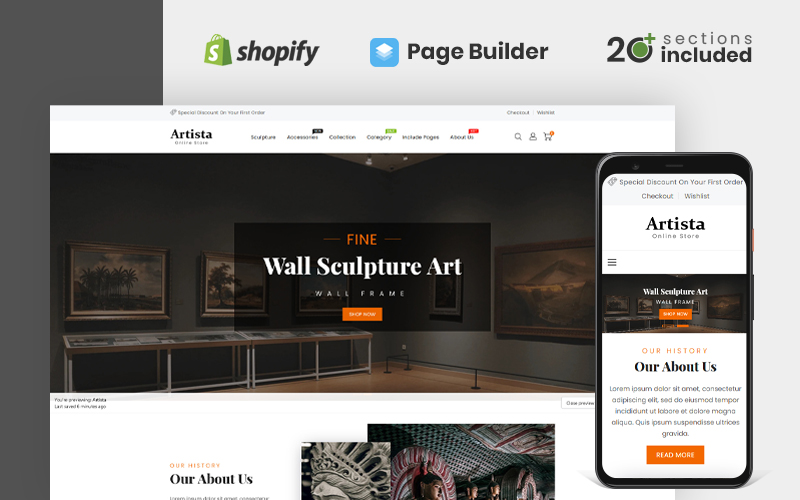 Artista - Art Gallery Store Shopify Theme