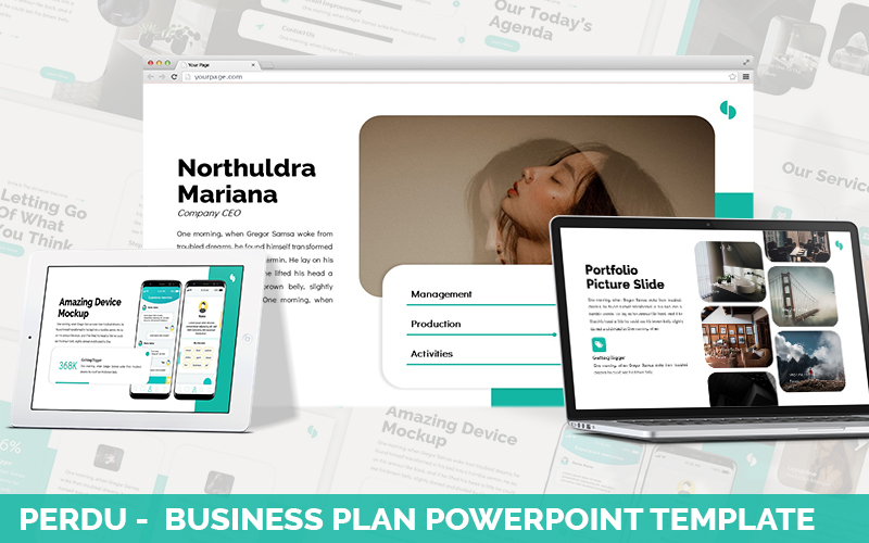 Perdu - Business Plan PowerPoint Template