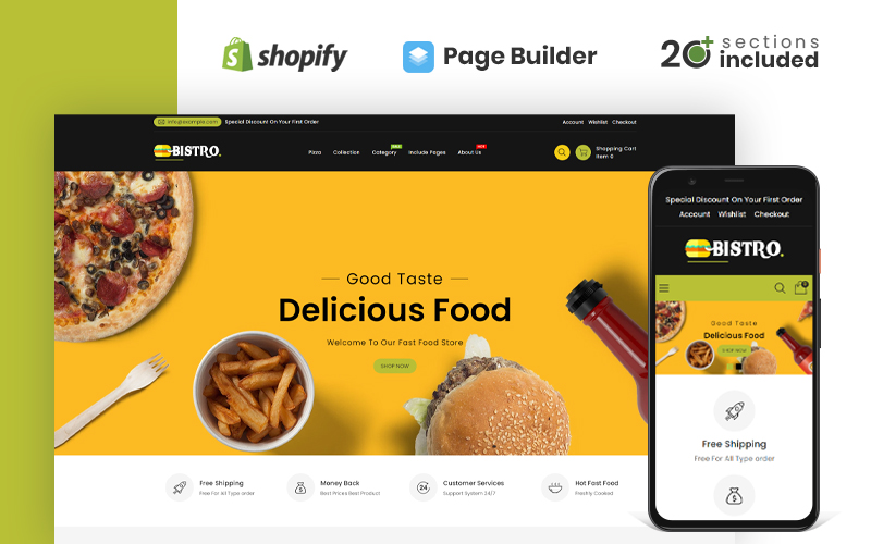 Bistro Food Store Shopify Theme