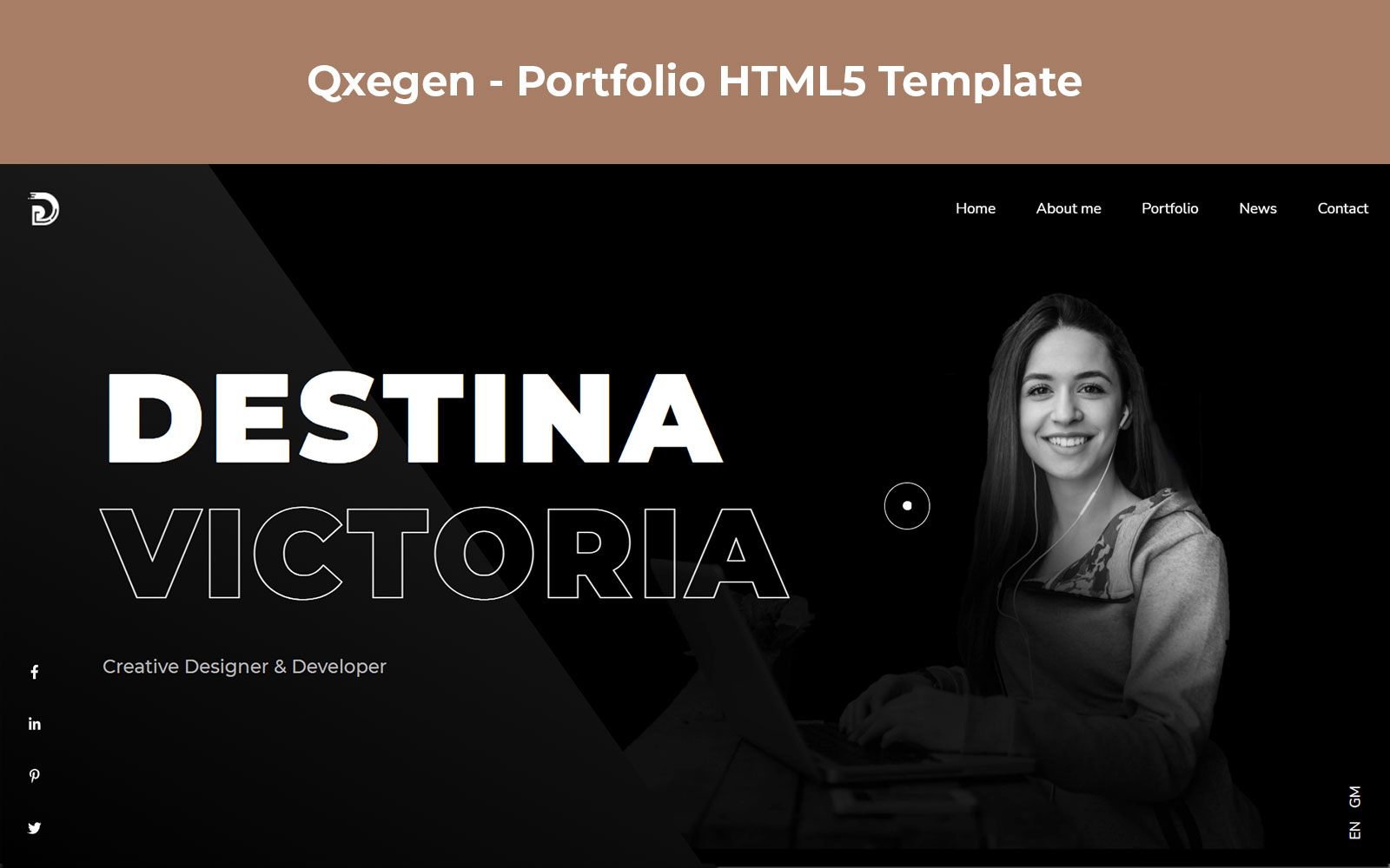 Qxegen - Onepage Personal Portfolio HTML5 Landing Page Template