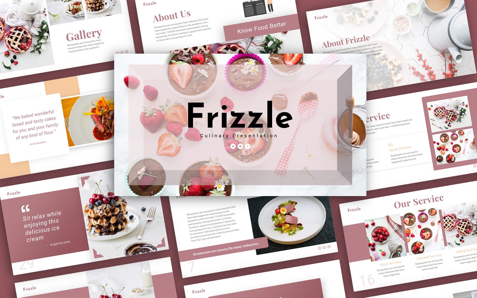 Frizzle Culinary Presentation PowerPoint Template