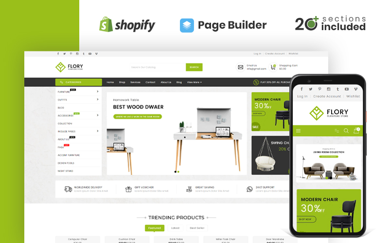 Flory Furniture Store Shopify Theme
