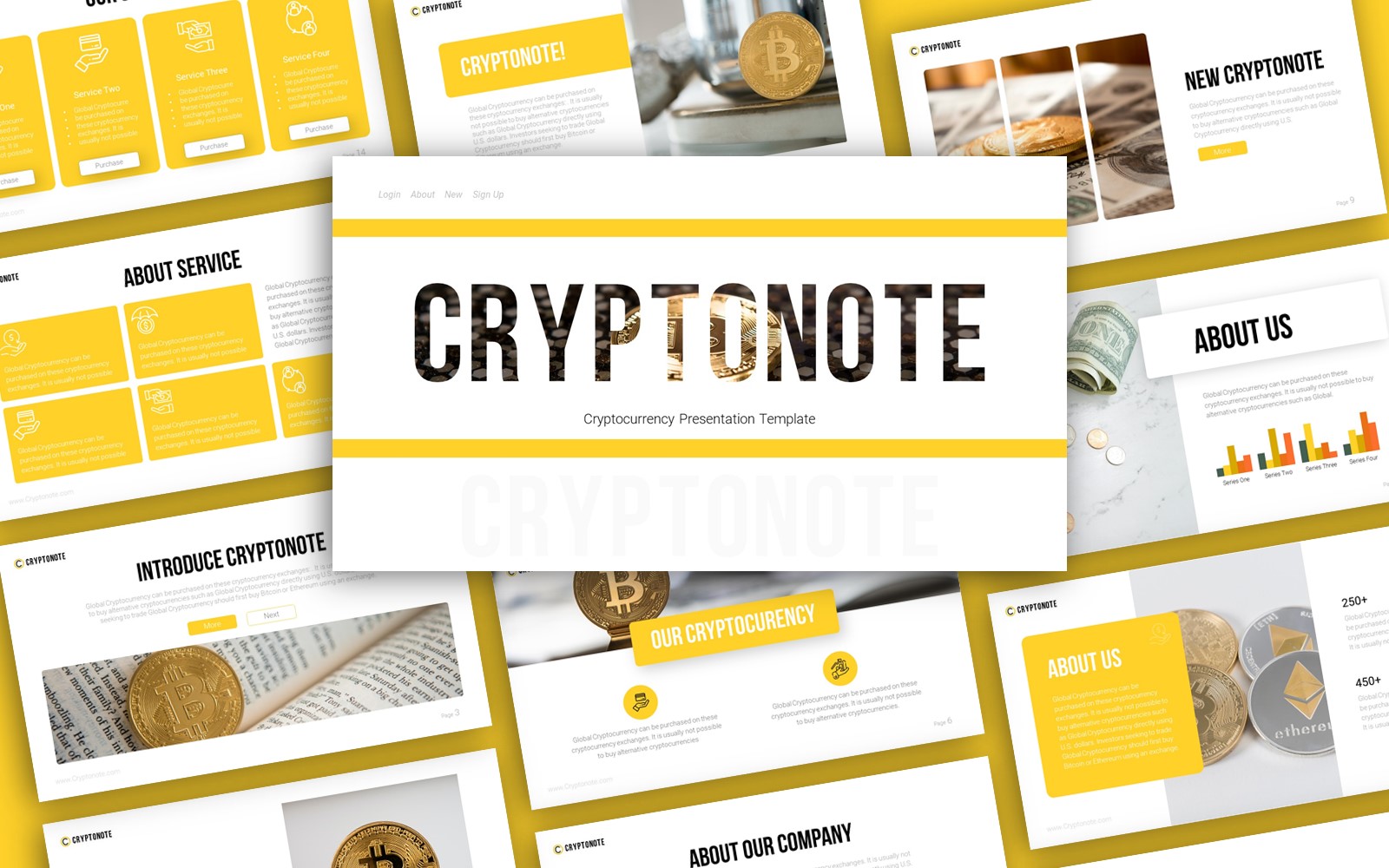 Cryptonote Cryptocurrency Presentation PowerPoint Template