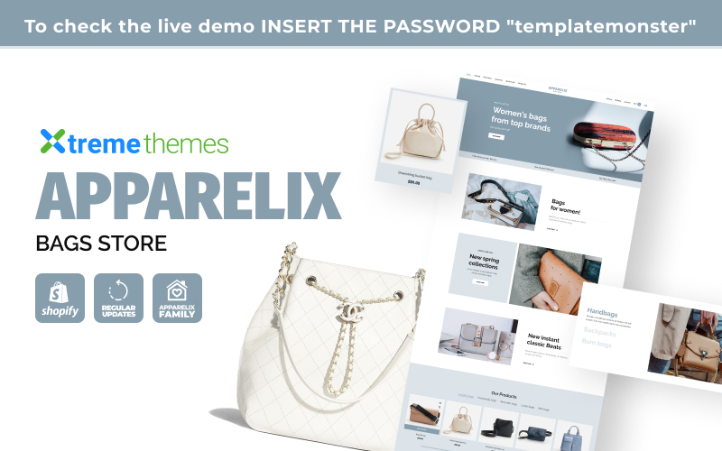 Apparelix Bags Store Shopify Theme