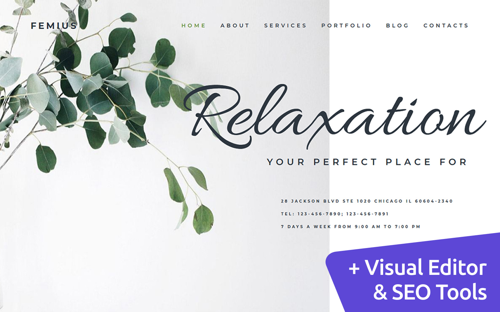 Massage Therapy MotoCMS Website Template