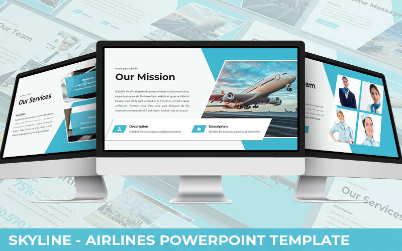 Skylines - Airlines Powerpoint Template