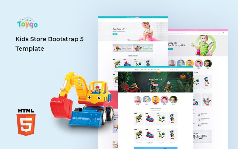 Toyqo - Kids Store Bootstrap 5 Website Template