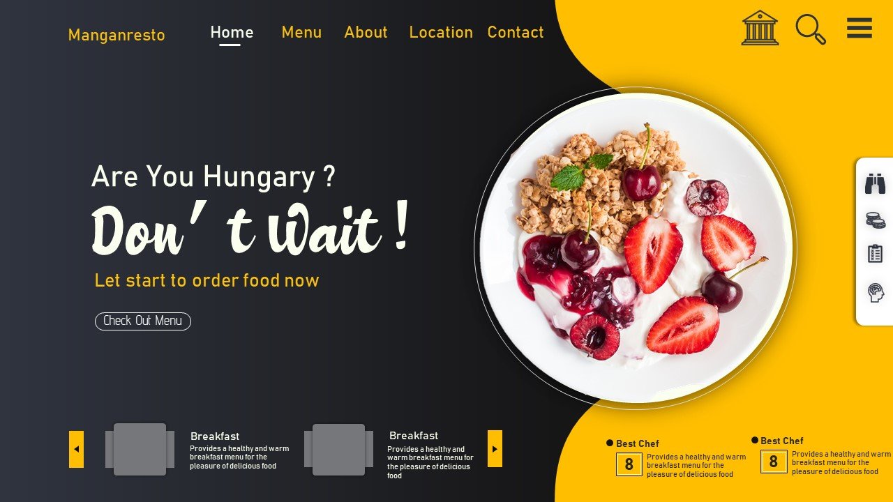 Food-Modern Design PowerPoint template