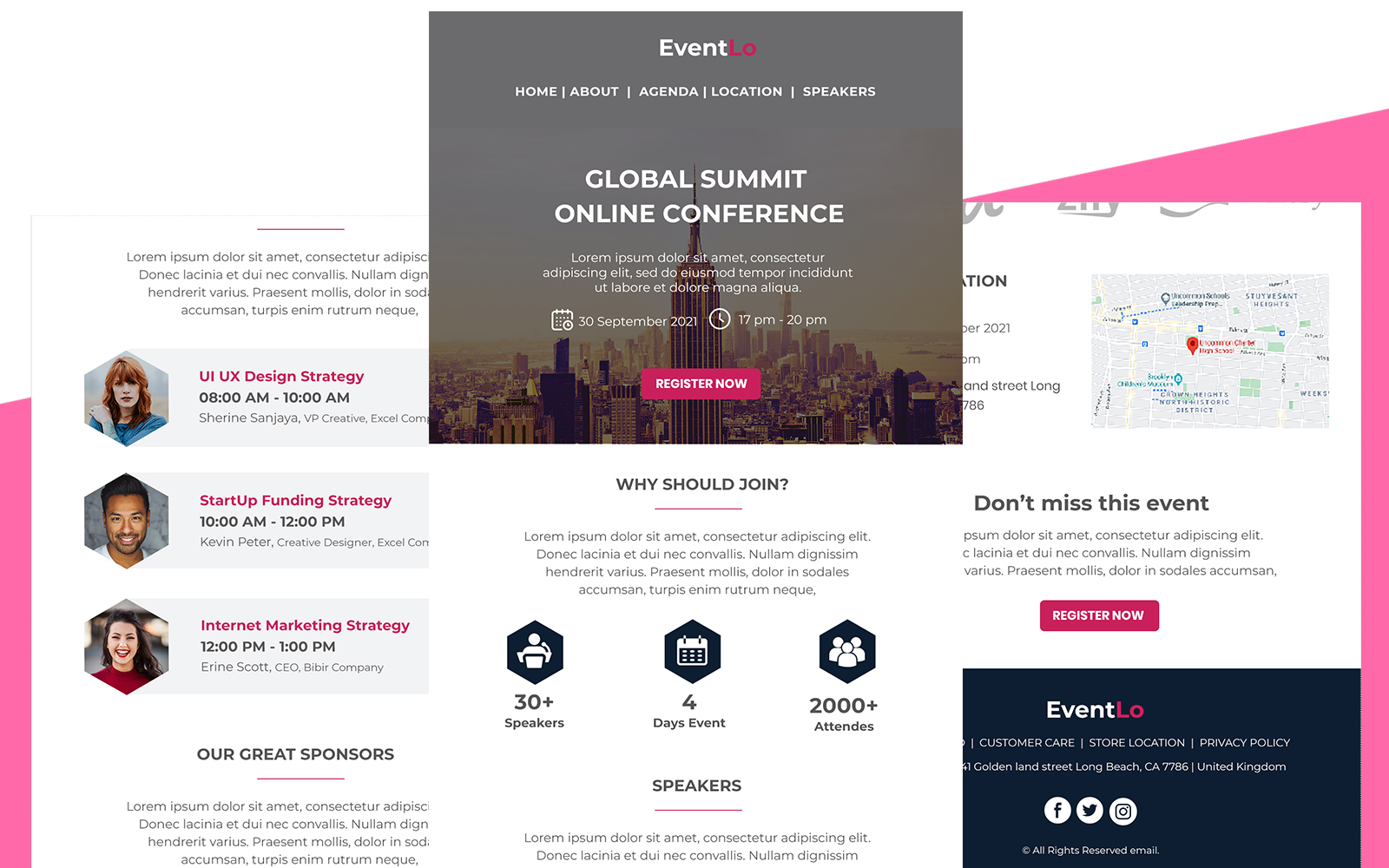 EventLo - Multipurpose Event & Conference Email Template Responsive Newsletter template
