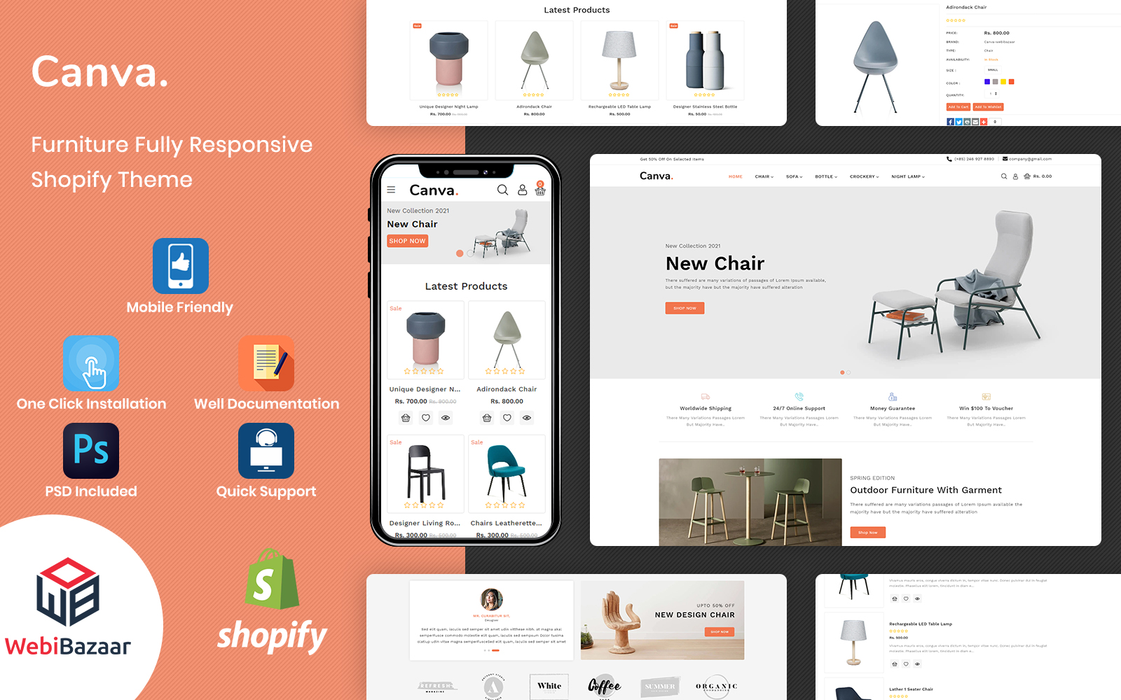 Canva - Modern Furniture Shopify Template